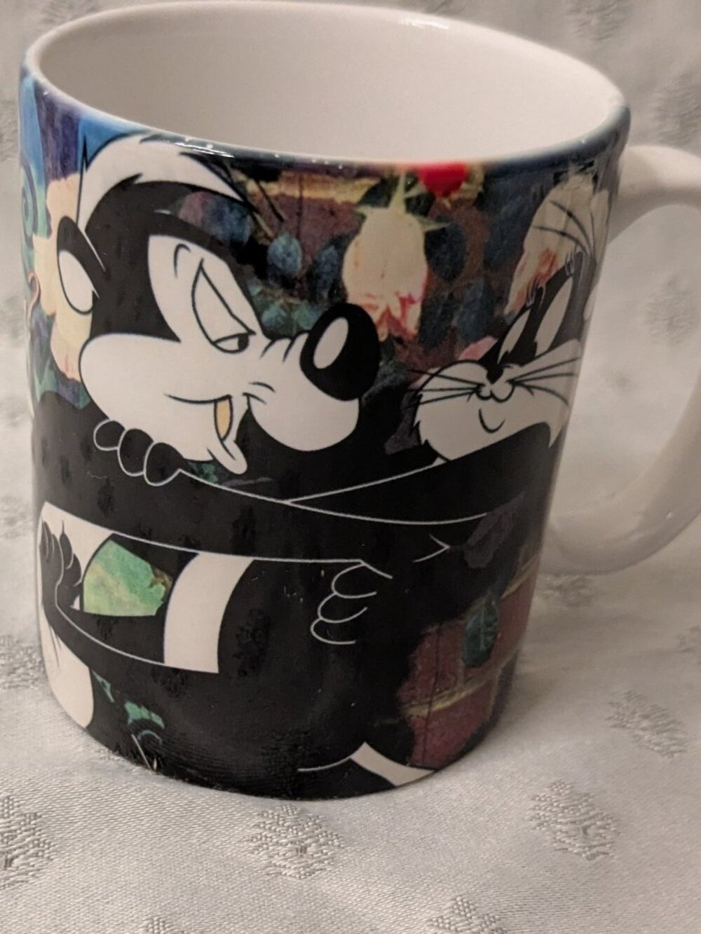 Vintage Never Used 1996 Pepe le Pew and Penelope Mug